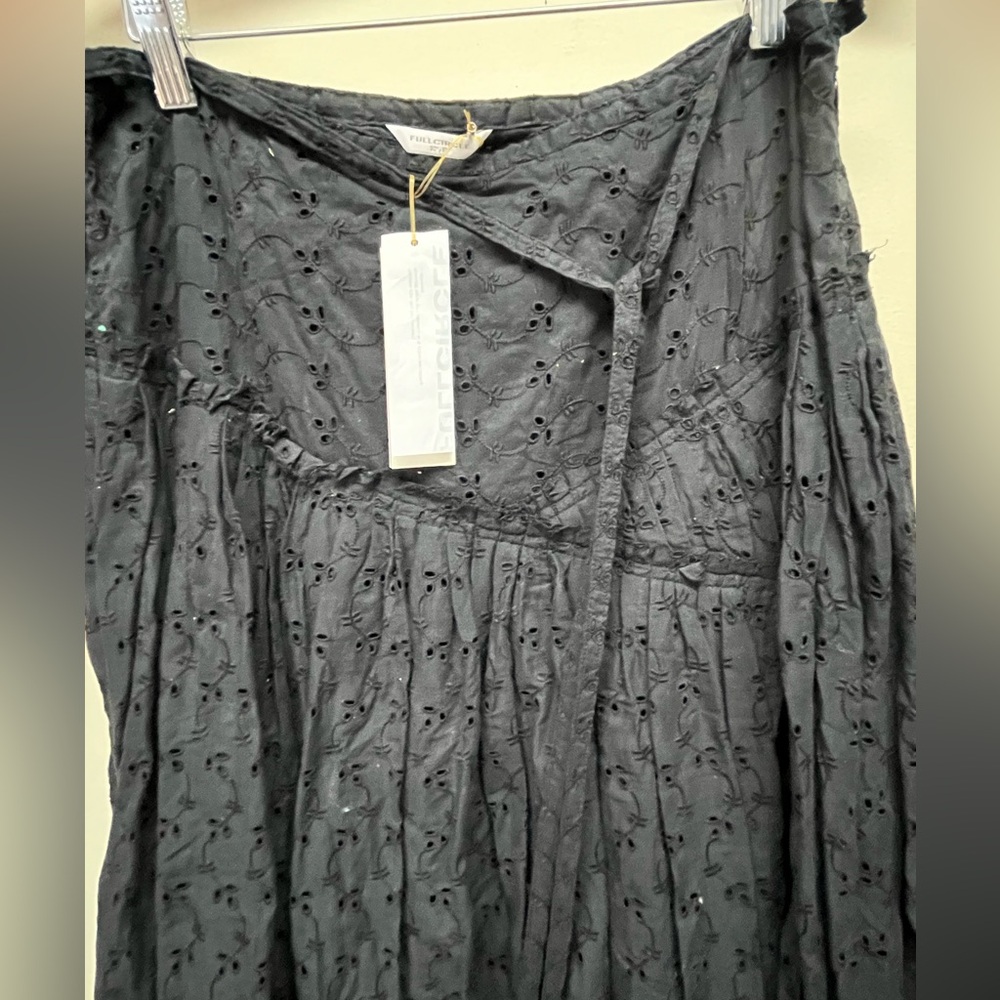 NWT A line embroidered  cotton skirt